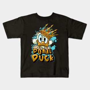 Donal Duck Vintage Cartoon Kids T-Shirt